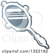 Clipart Of A Gradient Hand Mirror Royalty Free Vector Illustration by AtStockIllustration