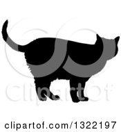 Poster, Art Print Of Black Standing Cat Silhouette 3