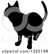 Poster, Art Print Of Black Curious Cat Silhouette