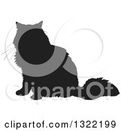 Poster, Art Print Of Black Sitting Cat Silhouette 3