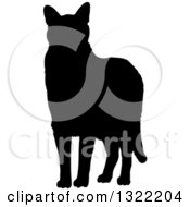 Poster, Art Print Of Black Standing Cat Silhouette 2