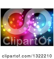 Poster, Art Print Of Background Of Colorful Bokeh Flares On Black