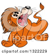 Poster, Art Print Of Cartoon Male Lion Roaring