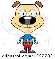 Poster, Art Print Of Cartoon Happy Dog Super Hero