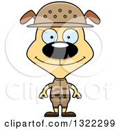 Clipart Of A Cartoon Happy Dog Zookeeper Royalty Free Vector Illustration
