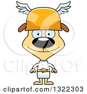 Clipart Of A Cartoon Happy Dog Hermes Royalty Free Vector Illustration