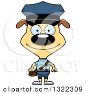 Clipart Of A Cartoon Happy Dog Mail Man Royalty Free Vector Illustration
