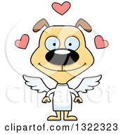 Poster, Art Print Of Cartoon Happy Cupid Dog