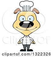 Clipart Of A Cartoon Happy Dog Chef Royalty Free Vector Illustration
