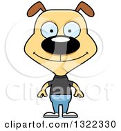 Clipart Of A Cartoon Happy Casual Dog Royalty Free Vector Illustration