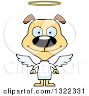 Poster, Art Print Of Cartoon Happy Dog Angel