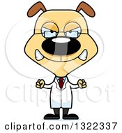 Clipart Of A Cartoon Mad Dog Scientist Royalty Free Vector Illustration
