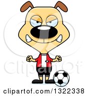 Poster, Art Print Of Cartoon Mad Dog Soccer Player