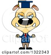 Clipart Of A Cartoon Mad Dog Professor Royalty Free Vector Illustration