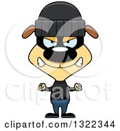 Clipart Of A Cartoon Mad Dog Robber Royalty Free Vector Illustration