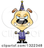Clipart Of A Cartoon Mad Dog Wizard Royalty Free Vector Illustration