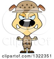 Clipart Of A Cartoon Mad Dog Zookeeper Royalty Free Vector Illustration