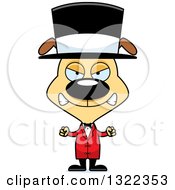 Cartoon Mad Dog Circus Ringmaster