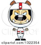 Clipart Of A Cartoon Mad Dog Race Car Driver Royalty Free Vector Illustration