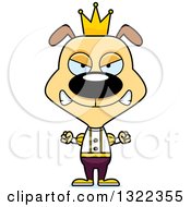 Clipart Of A Cartoon Mad Dog Prince Royalty Free Vector Illustration