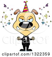 Poster, Art Print Of Cartoon Mad Party Dog