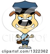 Clipart Of A Cartoon Mad Dog Mail Man Royalty Free Vector Illustration