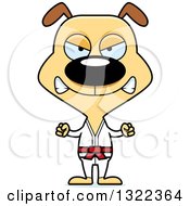 Poster, Art Print Of Cartoon Mad Karate Dog