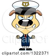Clipart Of A Cartoon Mad Dog Captain Royalty Free Vector Illustration