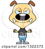 Clipart Of A Cartoon Mad Casual Dog Royalty Free Vector Illustration