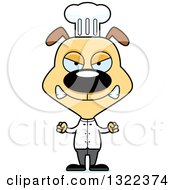 Clipart Of A Cartoon Mad Dog Chef Royalty Free Vector Illustration