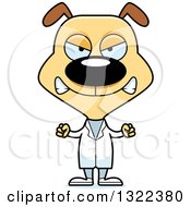 Clipart Of A Cartoon Mad Dog Doctor Royalty Free Vector Illustration