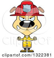 Poster, Art Print Of Cartoon Mad Dog Firefighter