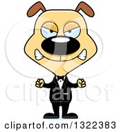 Clipart Of A Cartoon Mad Dog Groom Royalty Free Vector Illustration