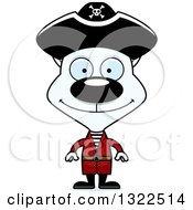 Poster, Art Print Of Cartoon Happy White Cat Pirate