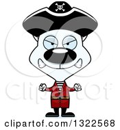 Poster, Art Print Of Cartoon Mad White Cat Pirate