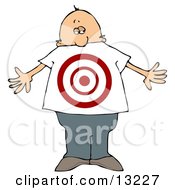 Man With A Target On His Stomach