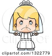 Poster, Art Print Of Cartoon Mad Blond White Girl Bride
