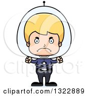 Poster, Art Print Of Cartoon Mad Blond White Futuristic Space Boy