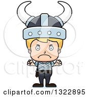 Poster, Art Print Of Cartoon Mad Blond White Boy Viking