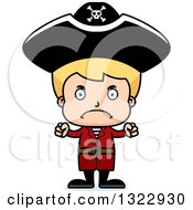 Poster, Art Print Of Cartoon Mad Blond White Pirate Boy