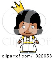 Poster, Art Print Of Cartoon Happy Black Girl Princess