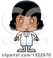 Clipart Of A Cartoon Happy Black Girl Doctor Royalty Free Vector Illustration
