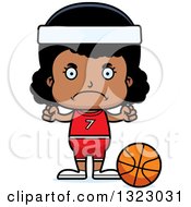 Poster, Art Print Of Cartoon Mad Black Girl Basketball Player