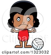 Poster, Art Print Of Cartoon Mad Black Girl Beach Volleyball Player