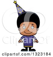Poster, Art Print Of Cartoon Happy Black Boy Wizard