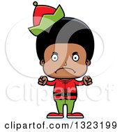 Poster, Art Print Of Cartoon Mad Black Christmas Elf Boy