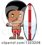Poster, Art Print Of Cartoon Mad Black Surfer Boy
