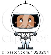 Poster, Art Print Of Cartoon Mad Black Boy Astronaut