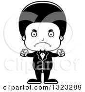 Poster, Art Print Of Cartoon Lineart Mad Black Boy Groom