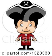 Poster, Art Print Of Cartoon Happy Hispanic Boy Pirate